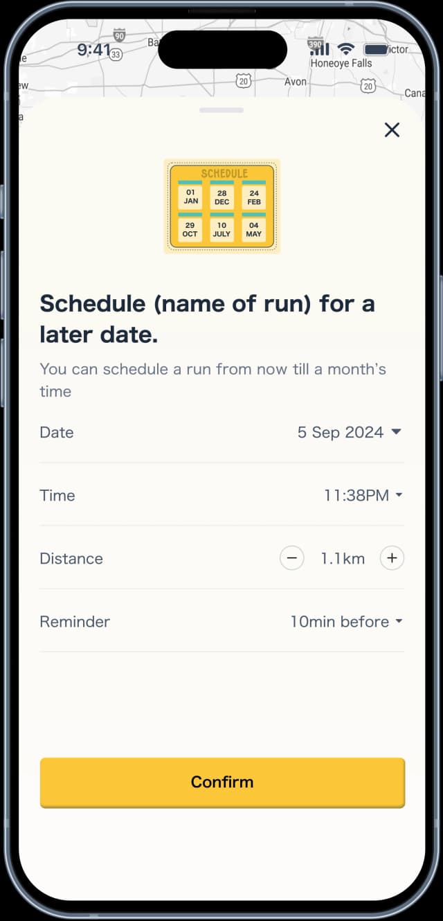 Schedule a run for a later date